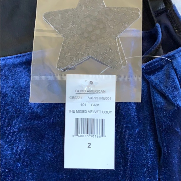 Good American The Mixed Velvet Bodysuit - 2/M - Picture 7 of 8
